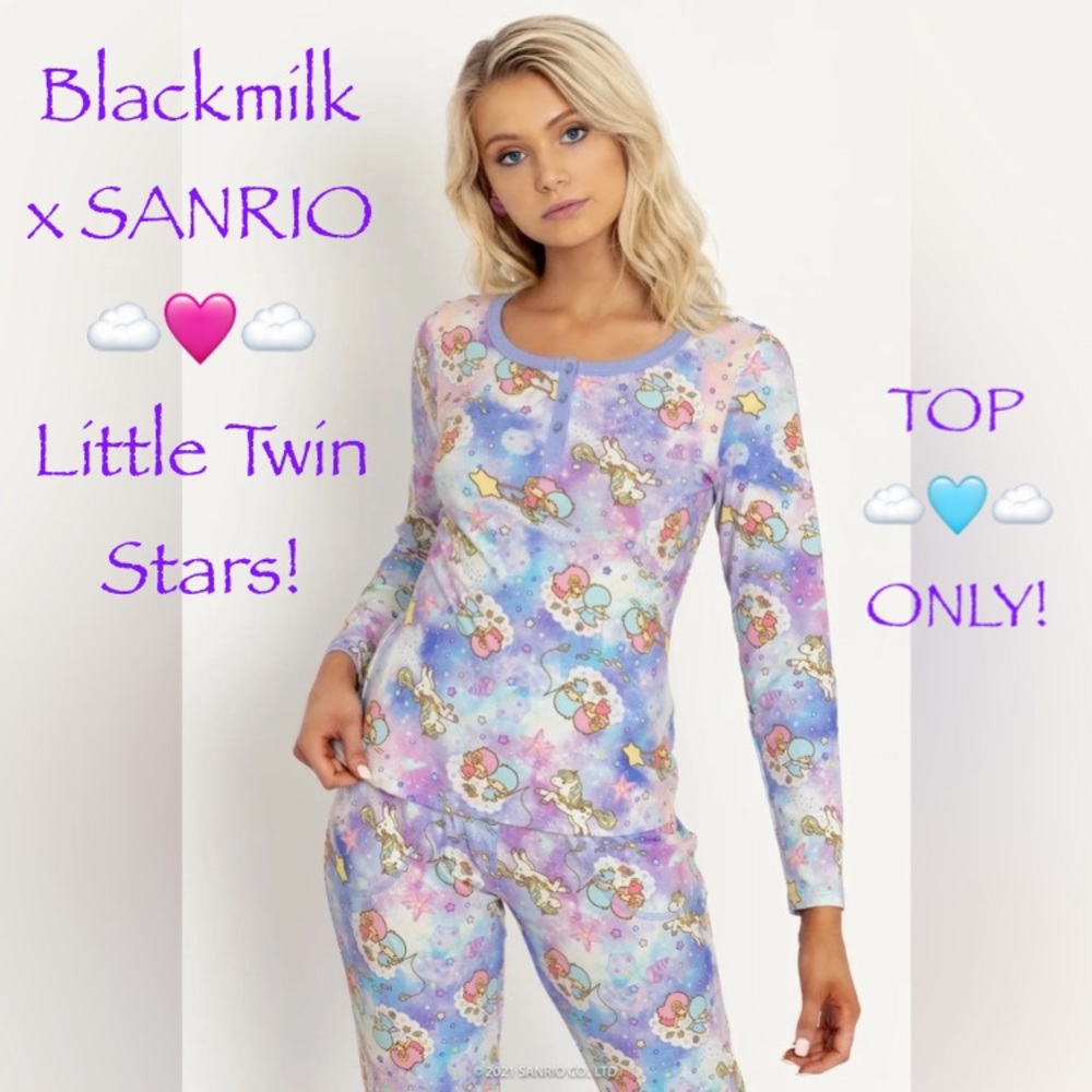 BLACKMILK So Cute I Could Fly LITTLE TWIN STARS Long Sleeve Comfy TOP!